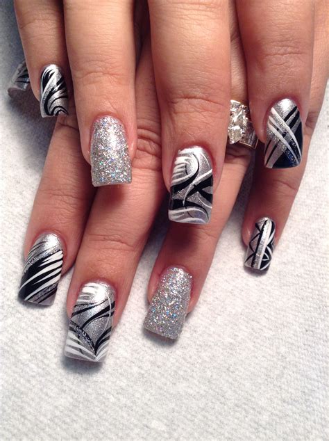 simple silver nail designs|2024 silver nail designs.